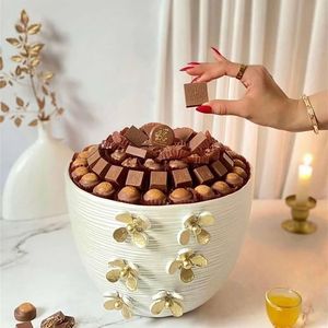 Tazón de regalo para chocolate, tazón para servir chocolate, tazón para servir dulces, juego de tazones decorativos, juego de tazones de lujo, bandeja para chocolate. - Product Image 3