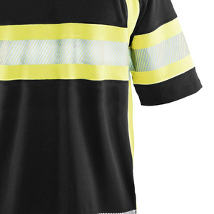 T-shirts formels tricotés personnalisés à haute visibilité à prix abordable, avec logo réfléchissant, respirants, à manches courtes, écologiques, pour hommes, vente en gros - Product Image 3