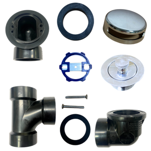PSP0056 Desagüe de bañera Sch. Paquete de 40 Plomeros de Plástico ABS con Recubrimiento de Zinc - Product Image 1