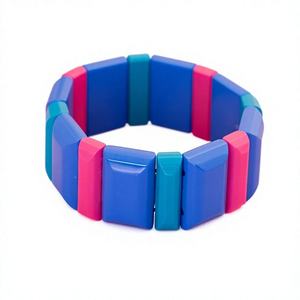 Pulseras de Resina con Cuentas Cruzadas Hechas a Mano 2026, Joyería Religiosa Colorida con Acabado Mate, Regalo Unisex, Brazaletes de Moda para Fiestas, Mujer - Product Image 2