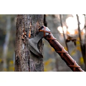 Tête de marteau en acier à haute teneur en carbone de qualité supérieure avec manche en bois de rose et revêtement en cuir et poignée - Product Image 4