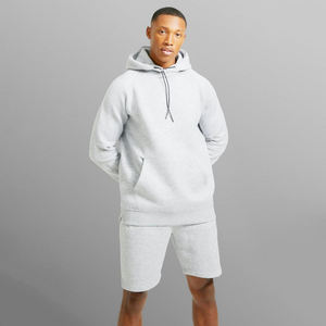 Ensemble confortable et respirant pour homme, sweat à capuche et short légers en coton 100% pour l'hiver, style décontracté et ample - Product Image 2