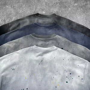 T-shirt Streetwear Hip Hop Rock Band à épaules tombantes, coupe oversize, imprimé personnalisé, logo personnalisé, streetwear vierge, vintage délavé - Product Image 6