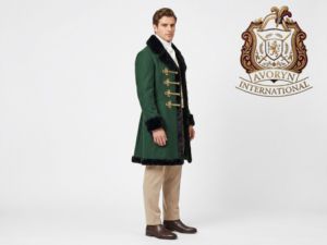 Manteau de pirate unisexe vert Avoryn International, style Hussar Dolman, doublure en polyester, style colonial du 18ème siècle, pour adulte, inspiré des films et séries TV - Product Image 3