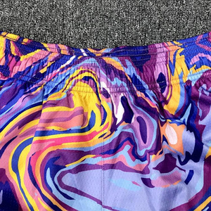 Men's Vibrant Geometric Print Mid Drawstring Board Shorts Quick Dry Breathable Spandex Polyester Swim Trunks Casual Beach Shorts - Product Image 4