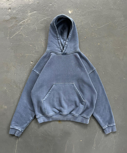 Sweat-shirts à capuche pour hommes en molleton français surdimensionné, personnalisés, de grande taille, 500 g/m², effet délavé, vintage, unis - Product Image 3