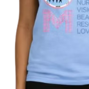 T-shirt à manches courtes et col rond pour femme, bleu ciel, Bling MOM Love, décontracté, pour tous les jours, confortable, vêtement de mode - Product Image 3