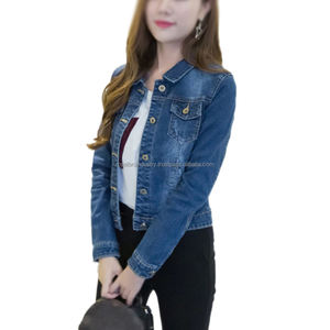 Veste en jean pour homme, col court, bouton, écologique, respirante, couleur et taille personnalisables, style gothique, léopard, diamants, vente chaude - Product Image 1