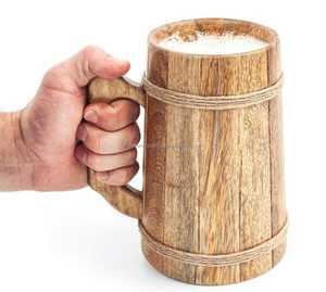 Taza de Madera Clásica Hecha a Mano Personalizada para el Hogar, Oficina u Hotel, Taza de Cerveza de Madera, Taza de Té con la Mejor Calidad, Mayorista de la India - Product Image 1