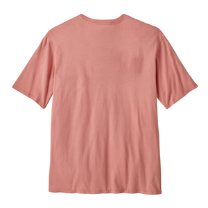 T-shirt en coton pour homme, rose corail uni, col rond, manches courtes, coupe ample, style jersey décontracté, teinture unie, séchage rapide, respirant - Product Image 4