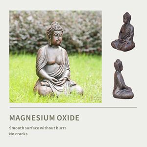 Estatua de Buda Serena en Escultura de Óxido de Magnesio para Espacios de Meditación - Product Image 5
