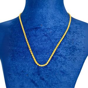 Cadena Bahubali de oro macizo de 22 quilates para hombres y mujeres, collar de eslabones de oro amarillo auténtico, joyería fina para uso diario, regalo unisex - Product Image 1