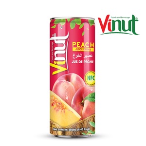 น้ำผลไม้รสพีชแท้ ขนาด 330 มล. บรรจุกระป๋อง/กระปุก รับผลิตแบบ OEM ODM แบรนด์ส่วนตัว - Product Image 1