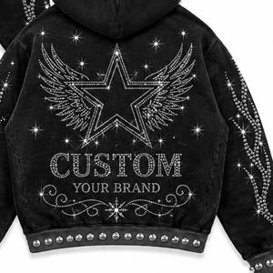 Vente en gros de sweats à capuche personnalisés avec étiquette de taille, en polaire oversize, pour collections de vêtements de détail américaines, faible MOQ - Product Image 4