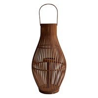 Porte-bougies en bois de bambou, faits à la main, couleur miel pâle naturelle, forme ovale, 10x10x20cm, décoration d'intérieur |   Aqudus