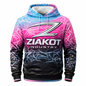 ZIAKOT INDUSTRY Sweat à capuche d'hiver imprimé par sublimation motif flocon de neige rouge et bleu pour homme - Product Image 6