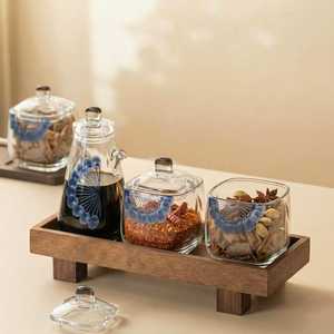 Plateau décoratif rectangulaire en bois de noyer, organisateur, présentoir, motif végétal, à détection tactile, Diwali, Wabi-Sabi, salle de bain, cuisine - Product Image 5