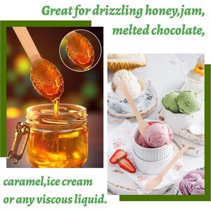 Cucchiai in Legno Monouso, Confezione da 100, Biodegradabili ed Ecologici, Lunghezza 6,3 Pollici - Product Image 3