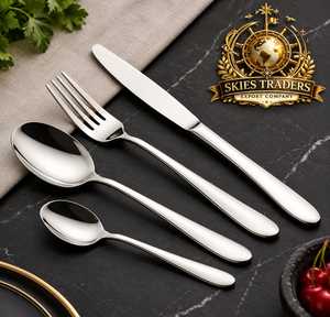 Juego de Cubiertos de Lujo con Acabado Mate Dorado y Asas Acanaladas, Juego de Cubiertos Modernos de Acero Inoxidable Texturizado, Vajilla Dorada para Hotel y Restaurante - Product Image 5