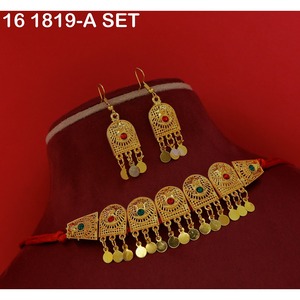 Ensemble de colliers choker arabes vintage, couleur or, bijoux tribaux afghans, collier ethnique bohème pour femmes, ensemble de bijoux arabes - Product Image 3