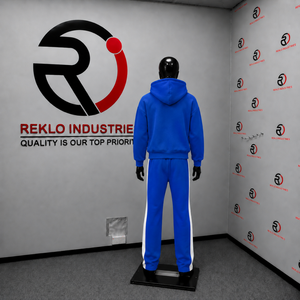 Conjunto Deportivo Personalizado Azul Rey con Gráficos, Sudadera con Capucha y Pantalones Jogger para Hombre, Ropa Deportiva Casual al Por Mayor - Product Image 4