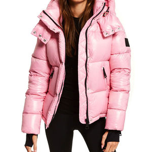 Fashion Women’s Puffer Jacket Lightweight Quilted Winter Outerwear Full Sleeve Hooded <b>Zipper</b> Closure Breathable <b>Waterproof</b> - Product Image 5