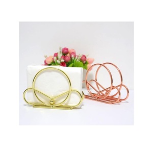 Exclusive Quality Metal <b>Tissue</b> Holder Stand Vintage Gold Napkin Holder for Home Kitchen <b>Wedding</b> Restaurant Dining Table Supplies - Product Image 3