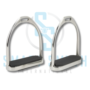 Estribos de Acero Inoxidable de Primera Calidad para Montar a Caballo con Suela de Goma Negra, Estribos Ecuestres para Silla Inglesa, Fabricante OEM ODM - Product Image 1