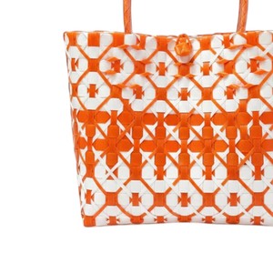 Fashion Forward Geometric Tone Woven <b>Plastic</b> Strip Handmade Bag And Handbag Durable Ladies Casual Shopping <b>Tote</b> Bag OEM - Product Image 4