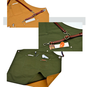 Tablier de travail en cuir de haute qualité, respirant et écologique, tablier de chef en cuir véritable, tablier de barbier en cuir - Product Image 2
