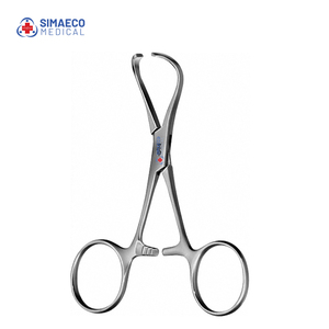 Pince à serviette manuelle Premium SIMAECO Lorna 5 1/4 pouces, mâchoires non perforantes, en acier inoxydable, maintien sécurisé, pour drapage chirurgical, CE ISO - Product Image 5