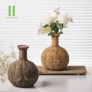 Jarrón Decorativo de Mimbre Natural Ecológico, Estilo Urna, para el Hogar, Macetas para Flores, Capacidad y Tamaño Personalizables, Hecho en Vietnam, Superventas - Product Image 5