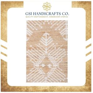 Best Selling Products Geometric Pattern Jute Area <b>Rug</b> Rectangle Bohemian Style Flat Weave Washable Living Room Use - Product Image 2