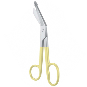 Tijeras para Vendajes Universales Estériles, Semi-Plateadas en Oro, Tijeras Quirúrgicas Manuales de Primeros Auxilios, Certificación CE Clase I - Product Image 1