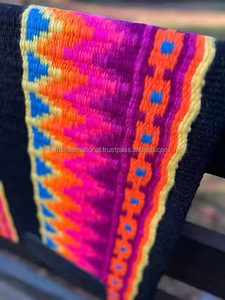 Couverture de selle Western Show en laine de Nouvelle-Zélande faite à la main Contour en cuir Double tissage de haute qualité pour les Sports équestres - Product Image 4