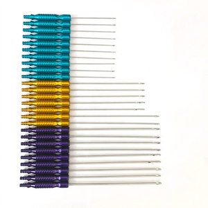 Ensemble de canules chirurgicales 24 pièces, poignées colorées, acier inoxydable, pour chirurgie plastique, instrument de classe I, utilisation manuelle - Product Image 3