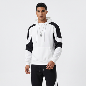 Conjunto Deportivo para Hombre con Bloques de Color, Sudadera con Capucha y Pantalones con Cordón, Estilo Casual, Transpirable, 100% Poliéster, para Otoño - Product Image 3
