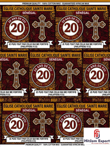 Customized African Wax Print Fabric Manufacturer Church Anniversary Convention Celebration Uniform Fundraising Fabric Supplier - Product Image 2