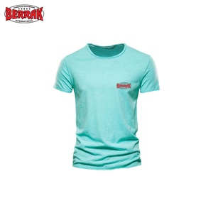 Berrak-Camiseta 100% de algodón para hombre, Camiseta con cuello en V, diseño de moda, camisetas ajustadas, camisetas de manga corta - Product Image 5