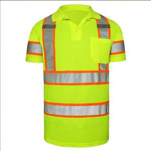 Camiseta Polo de Seguridad de Alta Visibilidad, Transpirable, de Algodón, con Tiras Reflectantes para Trabajos de Construcción, Ropa Personalizada Resistente al Agua - Product Image 5
