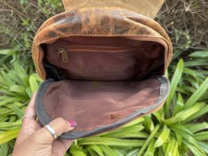 Nuevo diseño Crunch Mochila de cuero Elegante Multi Usos Bolsas Venta caliente Mochila de cuero real Venta al por mayor Producto a granel - Product Image 6