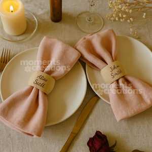 Custom Luxury Wooden Napkin Holder Personalized <b>Name</b> Engraved Round Eco-Friendly Birthday Party Table Decor - Product Image 5