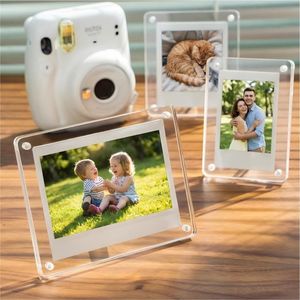 Cadre photo magnétique en acrylique transparent double face pour bureau, support flottant pour Polaroid Instax Mini, décoration d'intérieur - Vente en gros - Product Image 1