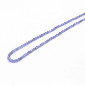 AAA + perles de rondelle à facettes en tanzanite de qualité 3-5mm perles de tanzanite brin de tanzanite à facettes naturelles - Product Image 4
