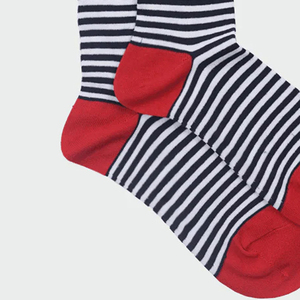 Calcetines Deportivos a Rayas Harry Johnson Production, Color Azul Marino, Blanco y Rojo en la Punta, Tejidos, Transpirables, Casuales, para Adultos, Corte Regular, 2026 - Product Image 6