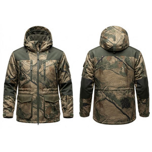 Veste de chasse d'hiver pour homme en polyester/nylon, imperméable, respirante, coupe-vent, légère et durable pour l'extérieur - Product Image 1