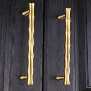 Bamboo & Solid Brass (<b>Gold</b>, Bronze, Black) Knobs & <b>Pulls</b> Kitchen, <b>Drawer</b>, Dresser & Cabinet Handles - Product Image 1