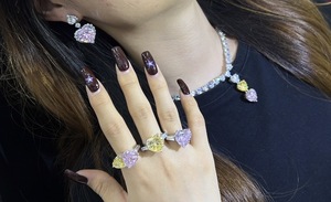 Plata de Ley 925, chapado en oro, chapado en rodio, forma de perla, circón púrpura, colgante largo, collar de lujo, joyería - Product Image 2