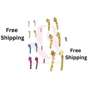 Kit de plaques de blocage TPLO vétérinaires certifiées CE BISONS, 24 plaques et 90 vis en titane pour chirurgie orthopédique, garantie de 2 ans - Product Image 1