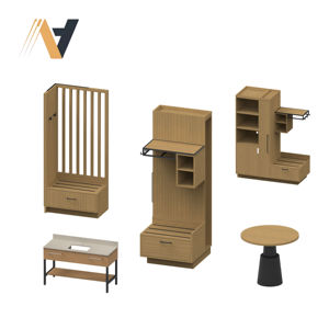 Juego de Muebles de Dormitorio con Cama Queen Ajustable para Almacenamiento, para Proyectos de Renovación y Conversión de Habitaciones Comerciales para Huéspedes, Ideal para Hoteles - Product Image 3